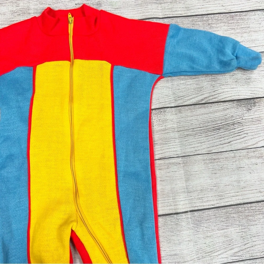 Vintage Shirtees Baby Colorblock Sleeper Size 12M 70s 80s Retro (Runs Small)